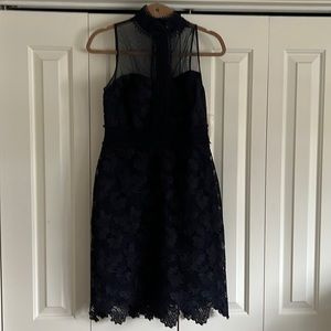 Beautiful scalloped navy Nanette Lenore dress-size 4